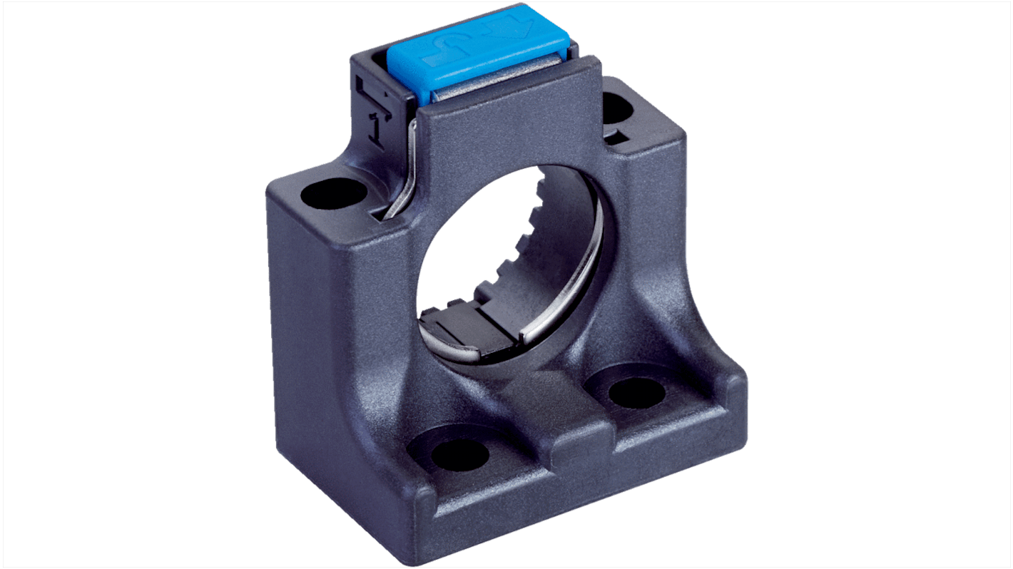 Staffa morsetto Sick BEF-KH-IQ40 per sensori, in PPS rinforzato, montaggio a pannello, compatibile con IQG e UC40.