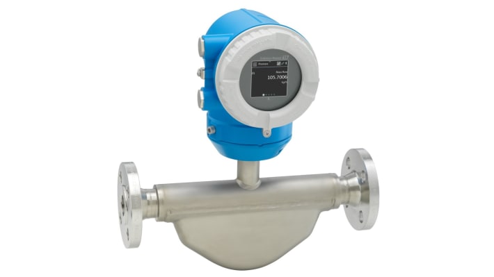 Flussometro Coriolis Endress+Hauser 8KBB40-BAICHAASAD2SFA1 per gas e liquidi, flusso fino a 180000 kg/h, design compatto.