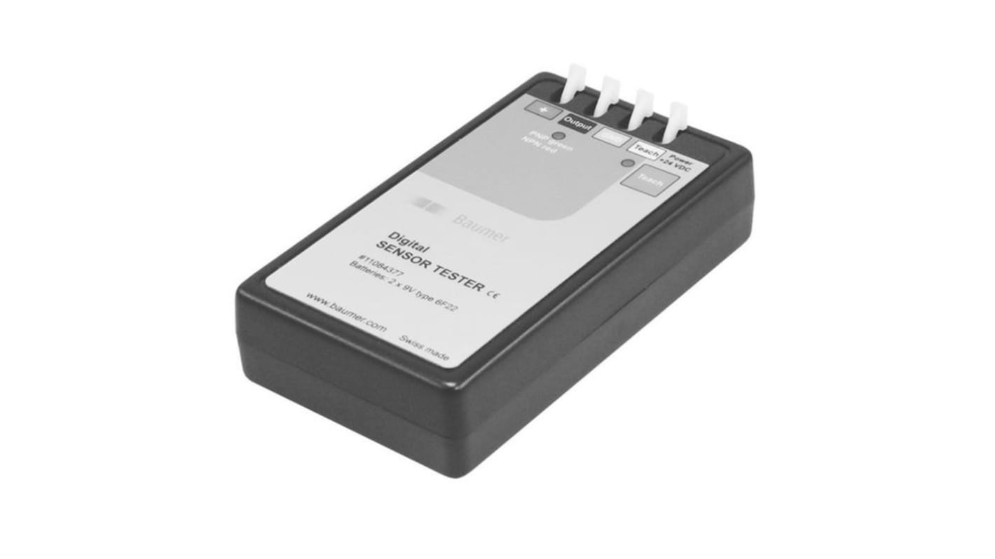 Tester sensore Baumer SENSORTESTER DIGITAL, dispositivo portatile per testare sensori digitali, alimentato a batterie.