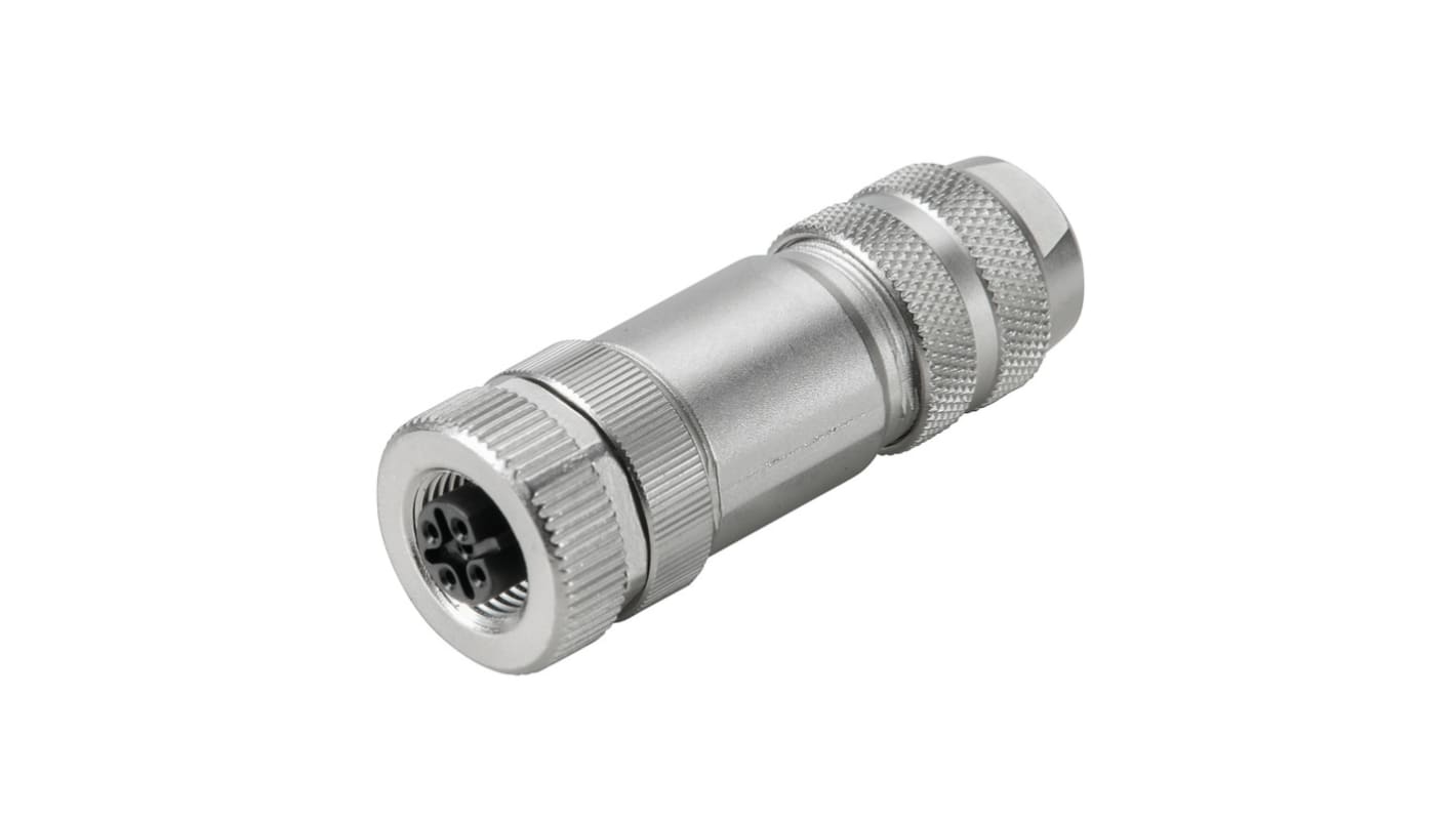 Connettore Weidmüller femmina M12 5 poli 1784780000 - Conforme RoHS e standard IEC 61076-2-101, attacco a vite per applicazioni personalizzate.