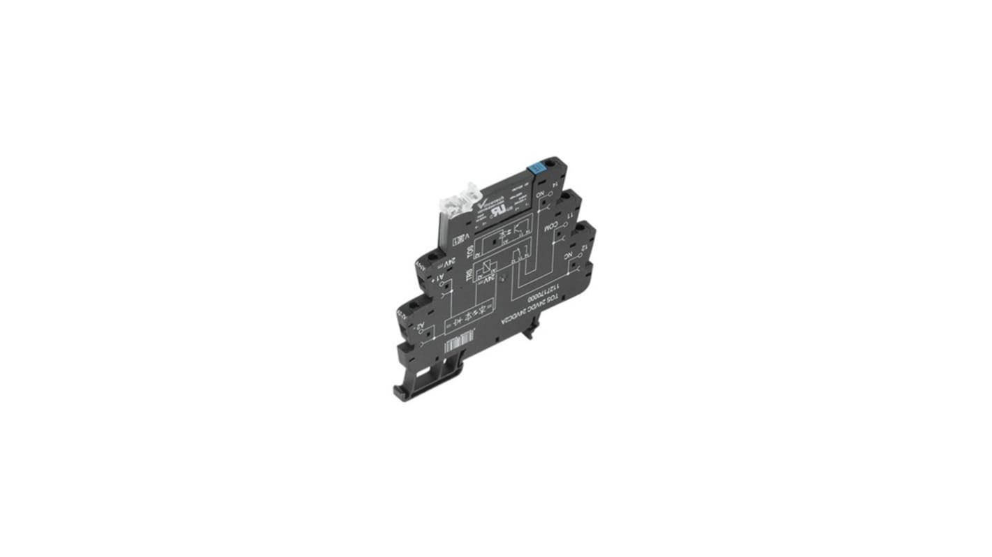 Relè a stato solido Weidmüller 1127290000, 2A 33V DC, 24-230V UC, design compatto per sistemi di controllo industriali.