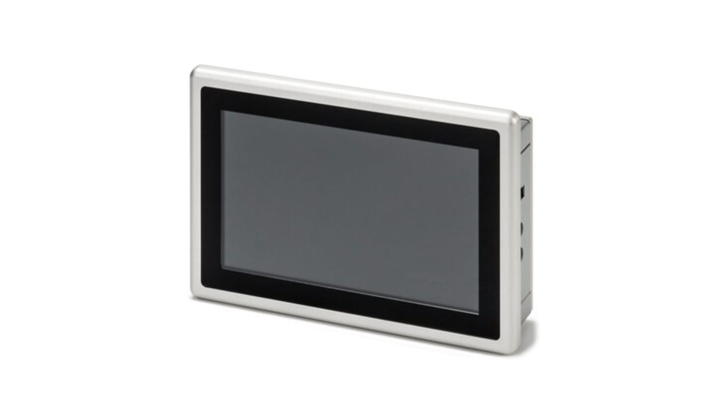 Panel PC Phoenix Contact 1274012, 7 poll., design compatto, display TFT 1024 x 600 pixels, adatto per ambienti industriali.