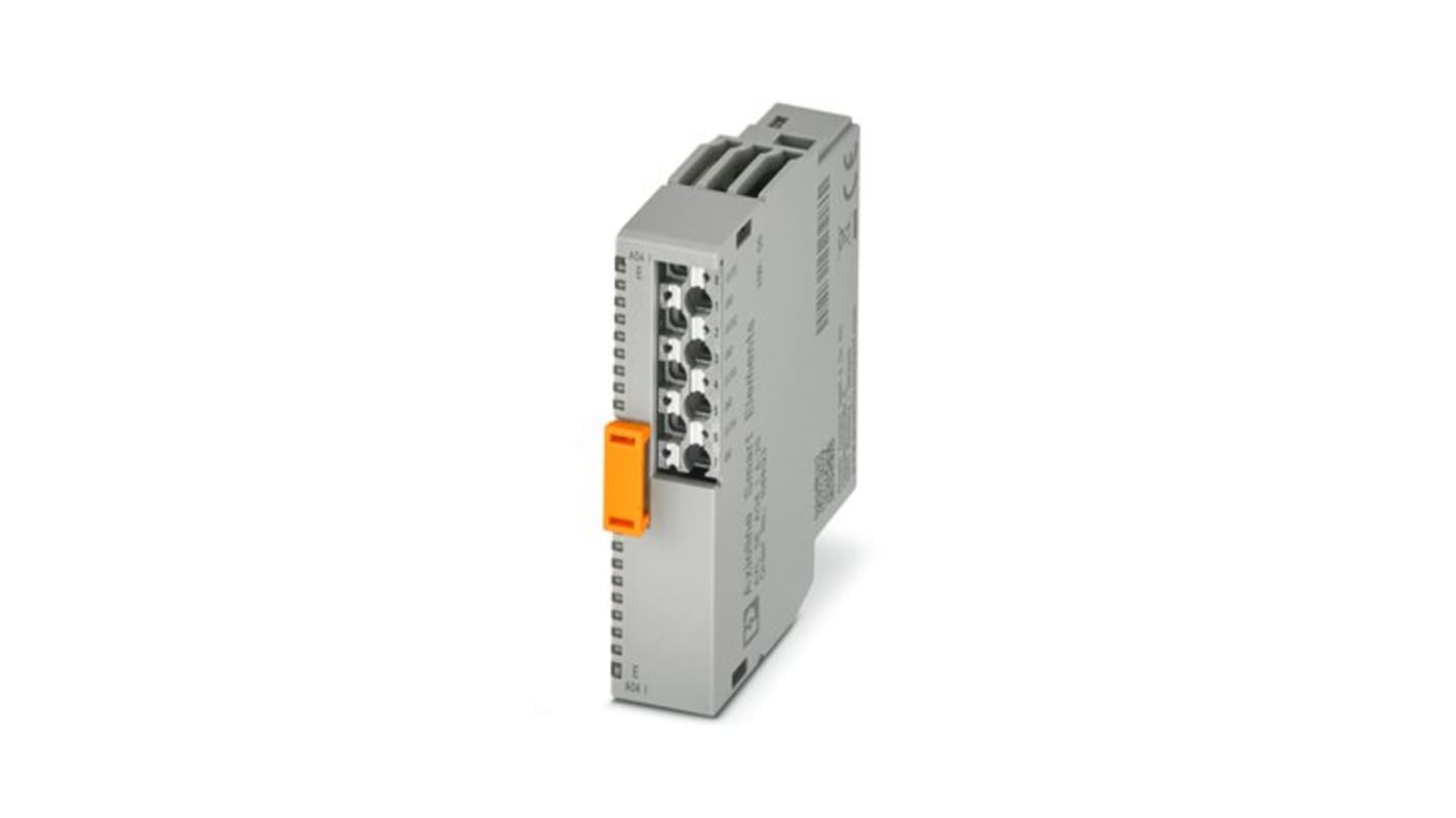 Modulo di distribuzione di potenza Phoenix Contact 1296372, con quattro uscite analogiche 0-20 mA, risoluzione 12 bit, IP20.