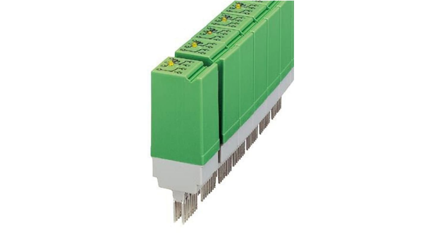 Zoccolo ST Phoenix Contact 2823353 per relè miniatura, 48 V, 2 contatti AgNi, montaggio a innesto, vita operativa 20 milioni di cicli.