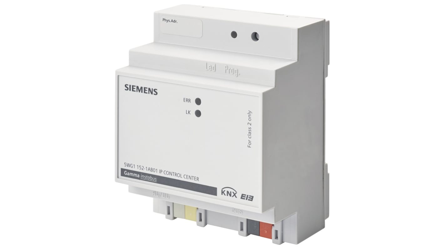 Siemens N 152/01, controller IP per sistemi KNX, montaggio su guida DIN, alimentazione 24 V c.a., supporto per 20 dispositivi.