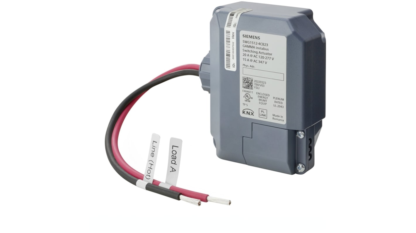 Adattatore Siemens JB 512C23, attuatore KNX con uscita relè bistabile, installazione in scatola 4 x 4 pollici, alimentazione 24 V c.c.