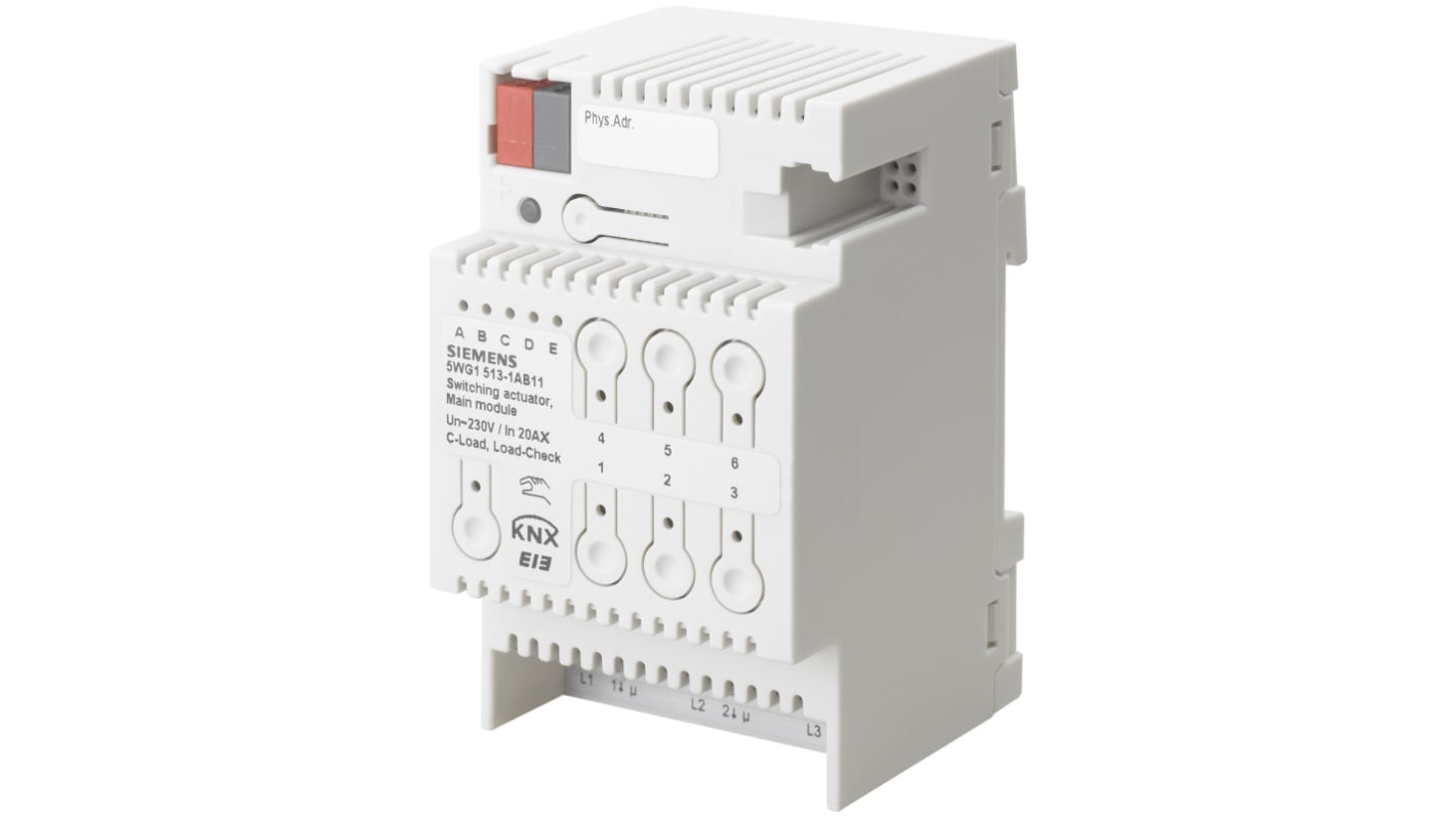 Adattatore Siemens N 513/11 per commutazione di tre gruppi elettrici, montaggio su guida DIN, tensione 230/400 V AC.