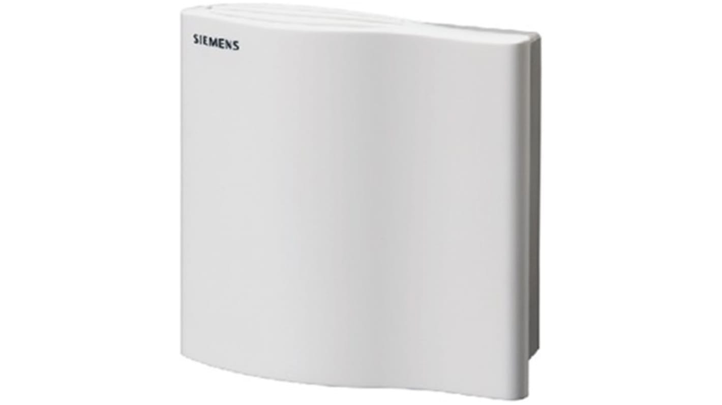 Sensore di temperatura ambiente Siemens QAA32, montaggio a parete, intervallo operativo 0-40 °C, dimensioni 100 mm x 97 mm.