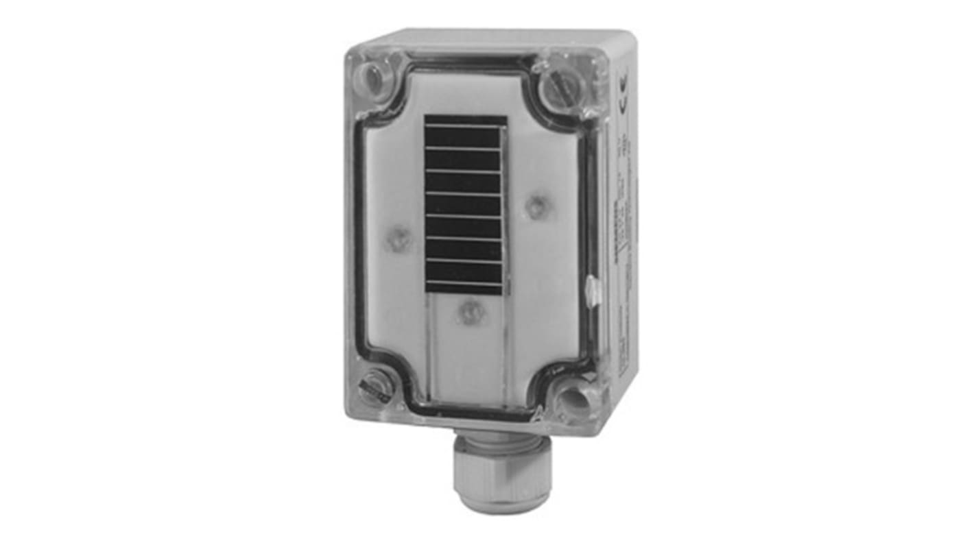 Siemens QLS60, sensore di impatto solare per impianti HVAC, montaggio a parete, dimensioni 92x51 mm, uscita 0-10 V DC o 4-20 mA.