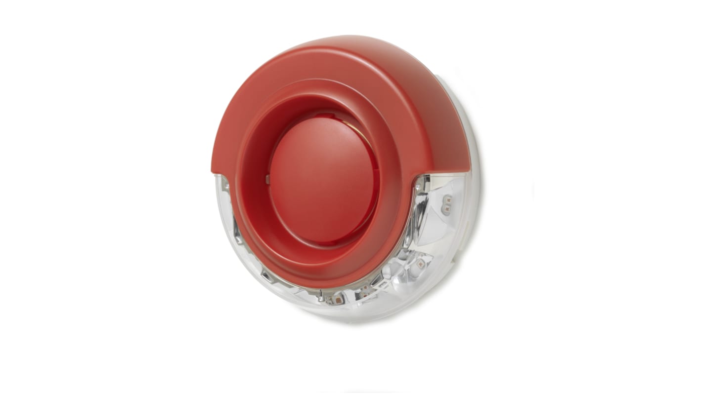 Segnalatore acustico e luminoso Siemens FDS227-RW-C, montaggio a parete, 71-94 dB, IP65, alimentazione 16-33 V c.c.