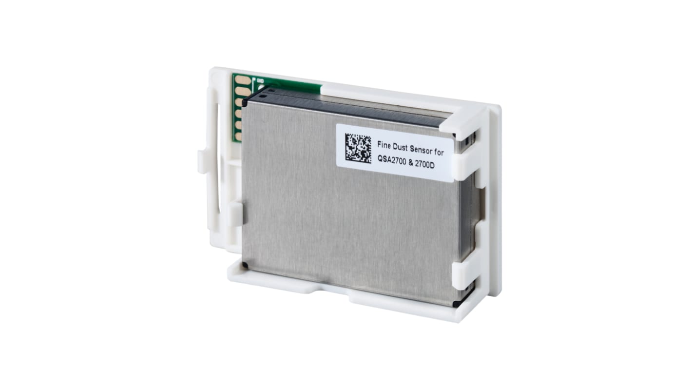 Sensore ambiente Siemens AQS2700 per polveri sottili, montaggio a parete, uscita 0-10 V, compatibile Modbus RTU, dimensioni 86x86 mm.