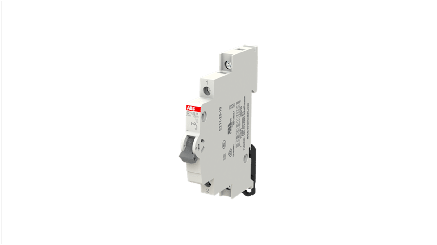 Interruttore di isolamento ABB 1P, 25A, per guida DIN, IP20, conforme a DIN EN 60669-1, dimensioni compatte per installazione.