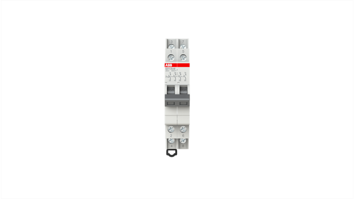 Interruttore di isolamento ABB 4 poli, 32A, montaggio su guida DIN, grado di protezione IP20, tensione 250/400 VAC.
