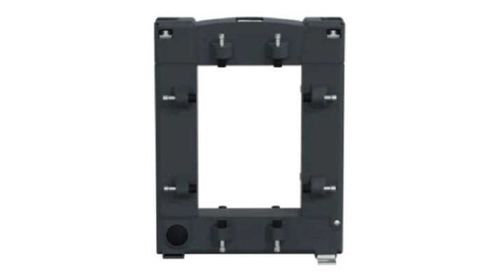 Trasformatore di corrente Schneider Electric METSECT5GG100, ingresso 1kA, uscita 5A, rapporto 1000/5A, tecnologia a nucleo diviso.