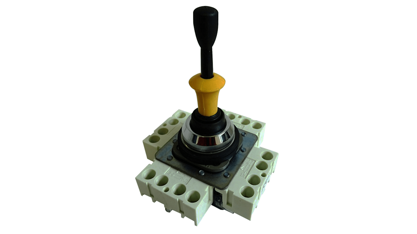 Joystick Schneider Electric XD2CD1010, ritorno a molla, 2 assi, IP65, montaggio 30 mm, materiale metallico, 230V.