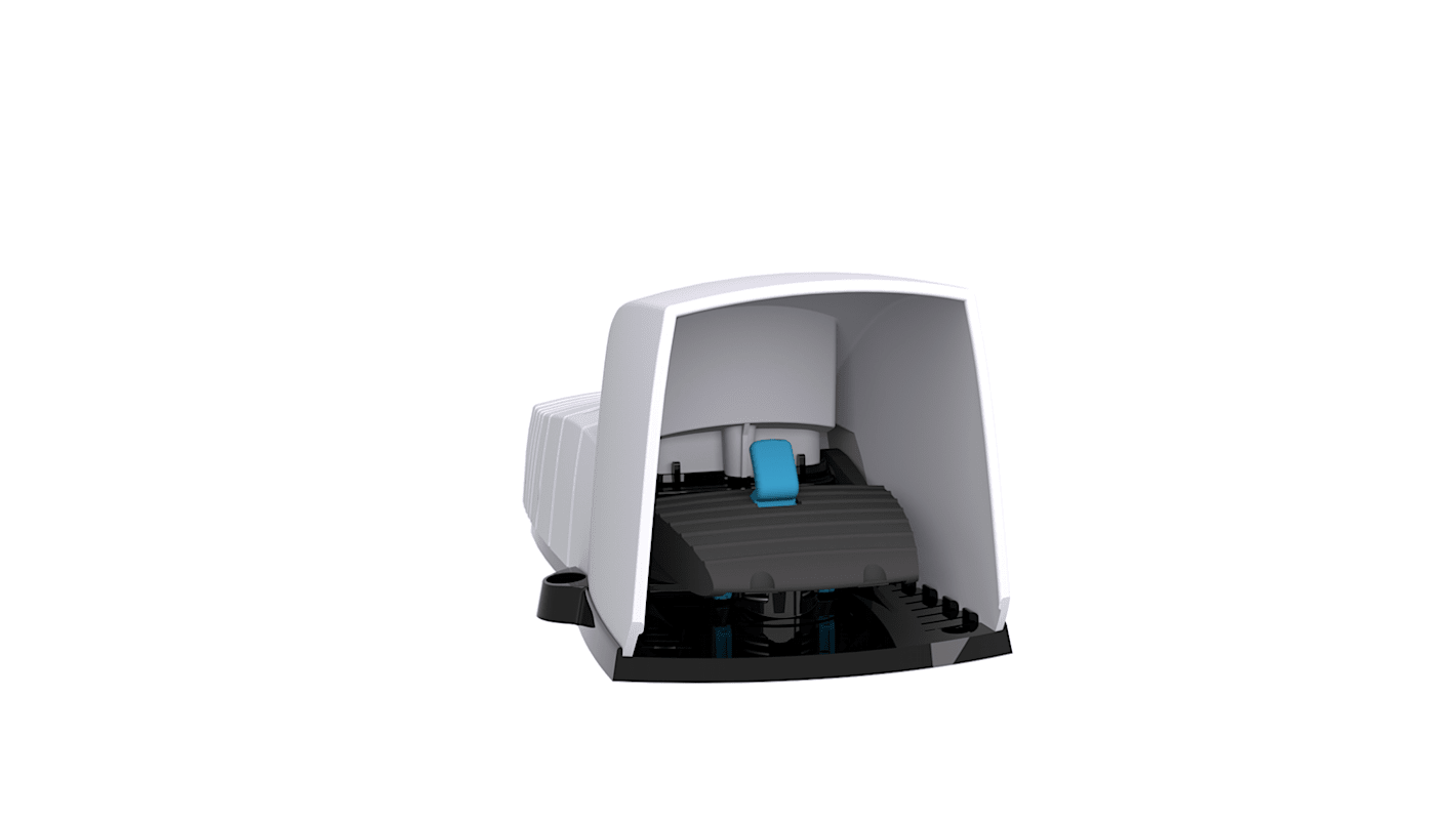 Interruttore luce a pedale Schneider Electric XPEG310, IP66, 1 NA + 1 NC, struttura in plastica grigia, meccanismo positivo.