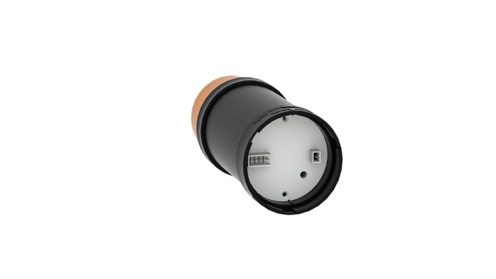 Torretta di segnalazione arancione Schneider Electric XVBC8M5, 230 V, montaggio su base, diametro 70 mm, lampeggiante.