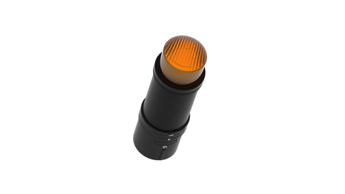 Segnalatore LED Schneider Electric XVBL6G5, lampada a scarica arancione, 120 V, montaggio su tubo, diametro 70 mm, IP65/IP66.
