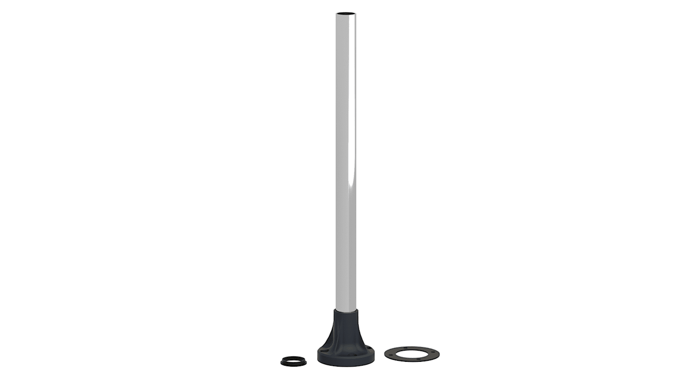 Schneider Electric XVBZ03A, base di fissaggio per torri faro modulari, tubo in plastica da 70 mm e alluminio da 380 mm. Peso 0,2 kg.