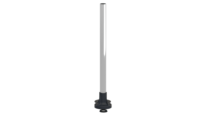 Schneider Electric XVBZ03A, base di fissaggio per torri faro modulari, tubo in plastica da 70 mm e alluminio da 380 mm. Peso 0,2 kg.