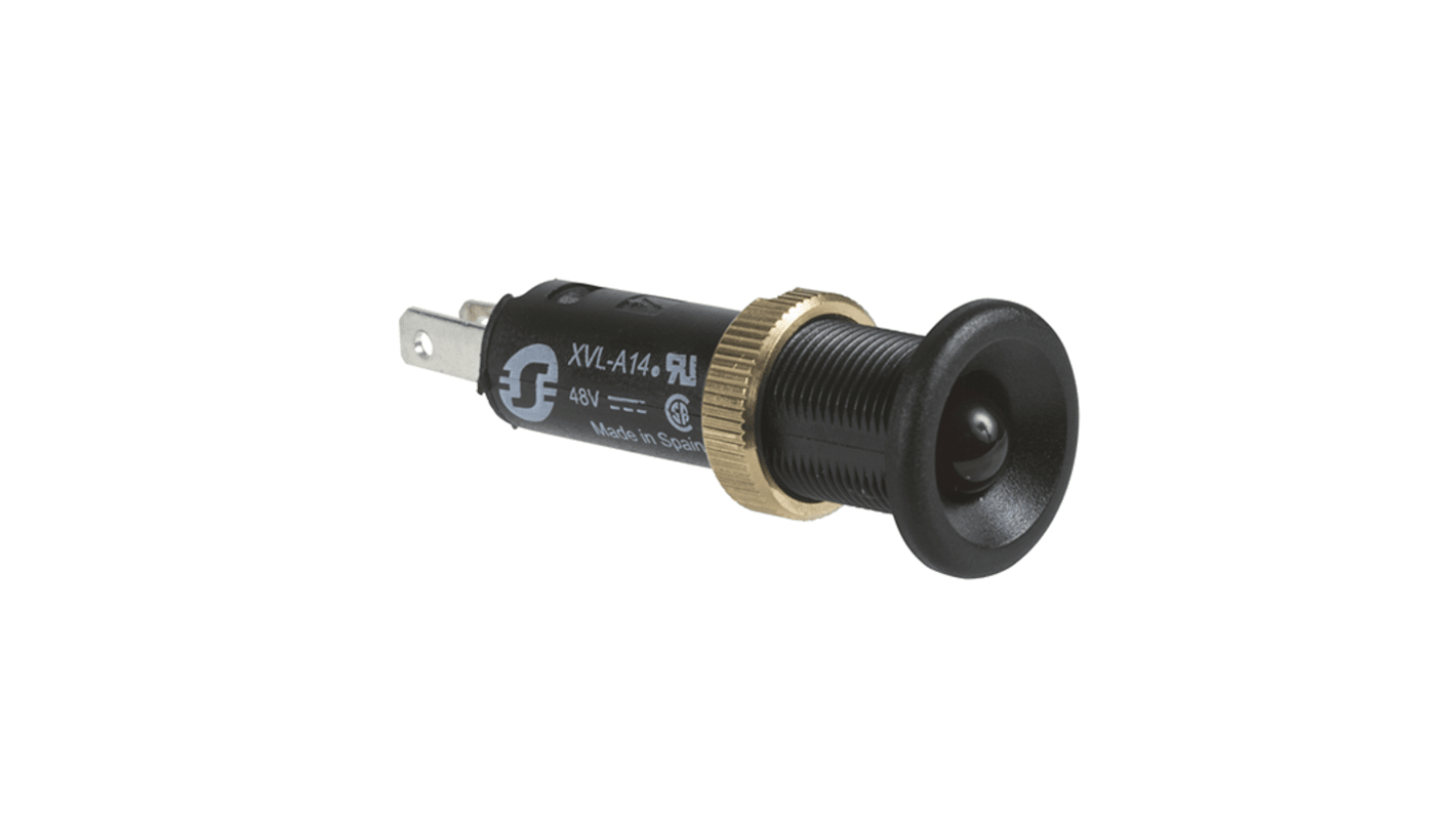 Lampada pilota LED rossa Schneider Electric XVLA124, diametro 8 mm, protezione IP40, durata 100000 ore, alimentazione 12 V.