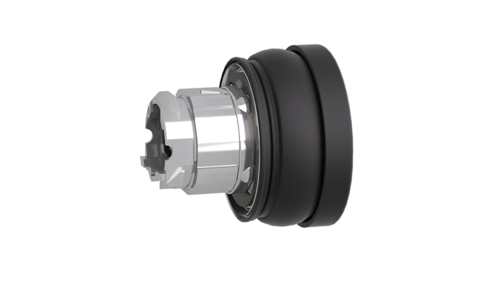 Pulsante a pressione Schneider Electric ZB4BC68006RA, testa blu, diametro 22.5 mm, grado di protezione IP66.