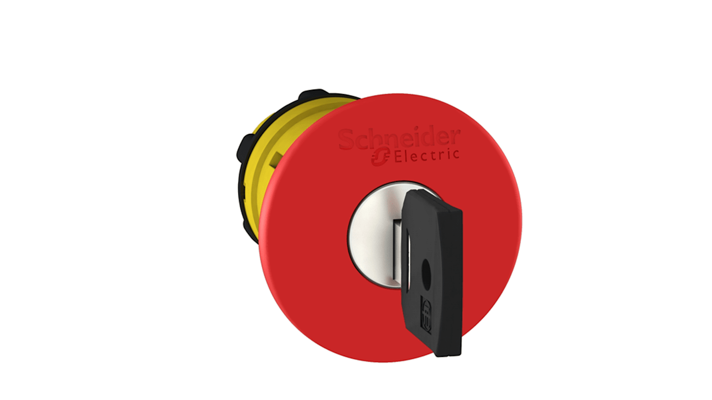 Pulsante di emergenza rotondo Schneider Electric ZB5AS944D, diametro 22 mm, colore rosso, grado di protezione IP66/IP67/IP69.