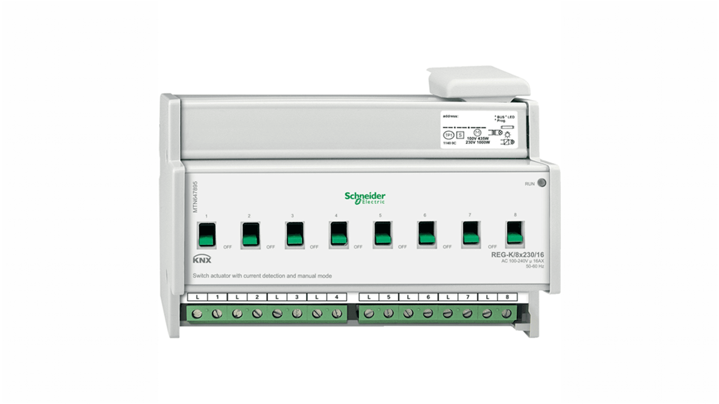 Contatore di energia KNX Schneider Electric MTN647895, montaggio su guida DIN, rilevamento corrente, conforme Green Premium.