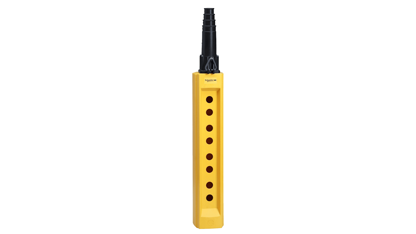 Interruttore pensile Schneider Electric XACB085, custodia in poliestere rinforzato, grado di protezione IP65, per controllo motori.
