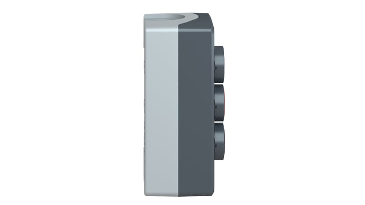 Interruttore stazione di controllo Schneider Electric XALD326, con tre pulsanti a filo e protezione IP66/IP69K, attuazione a molla.