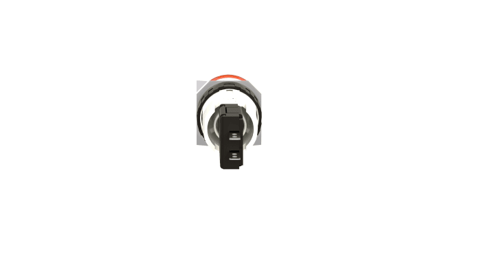 Pulsante tondo Schneider Electric XB6AV5BB, diametro 16 mm, LED giallo, IP65, 12-24 V CA/CC, per applicazioni industriali.
