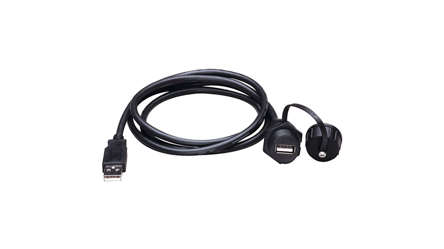 Interruttore USB Schneider Electric XBTZGUSB per HMI XBTGT, cavo 1 m, compatibile con modelli XBTGT e XBTOT, peso 0,22 kg.