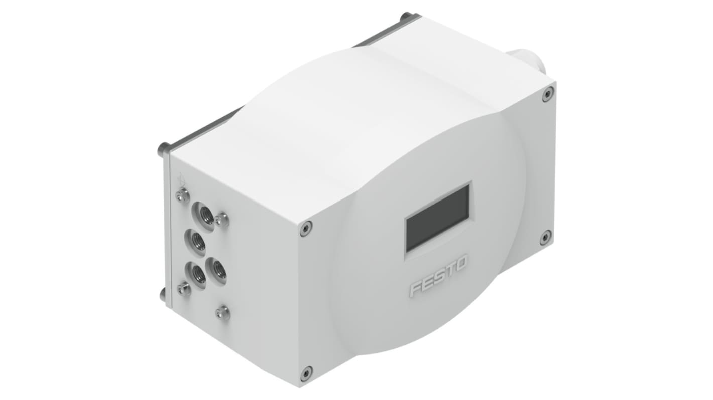 Rilevatore di posizione pneumatico Festo CMSX-P-S-C-U-F1-S-130-A, 24V cc, IP65, dimensioni 190x105x130 mm.