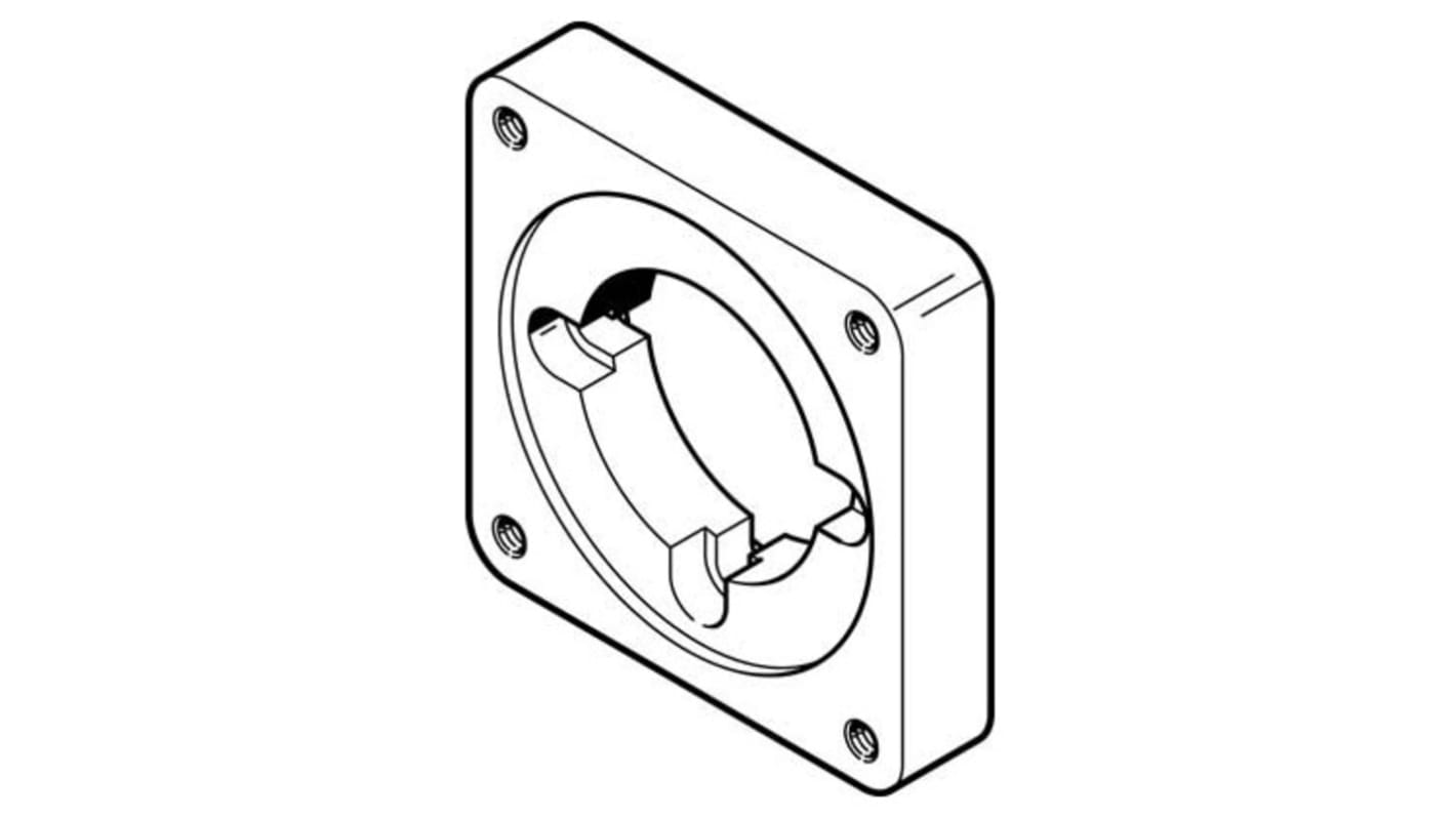 Flangia motore Festo EAMF-A-64A/B-87A, peso 275 g, per azionamenti elettrici, montaggio opzionale, conforme RoHS.