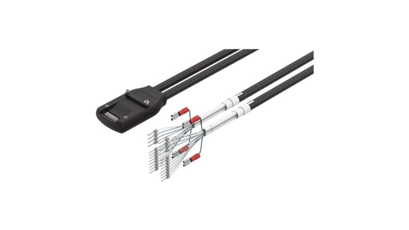 Cavo motore Festo NEBM-SF1W31-EH-2.6-Q15N-LE28, lunghezza 2,6 metri, grado di protezione IP20, tensione nominale 24 V DC.