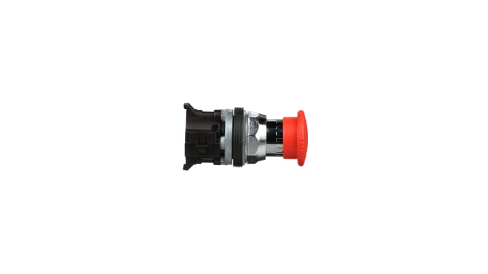 Pulsante di comando Schneider Electric 9001KR16, con testa di arresto di emergenza e grilletto a rotazione, diametro 30mm.