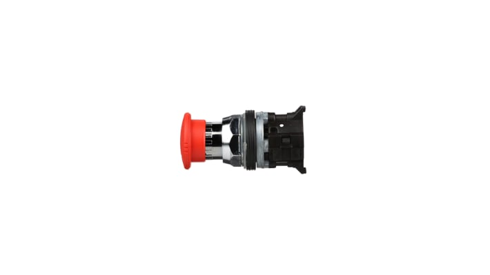 Pulsante di comando Schneider Electric 9001KR16, con testa di arresto di emergenza e grilletto a rotazione, diametro 30mm.
