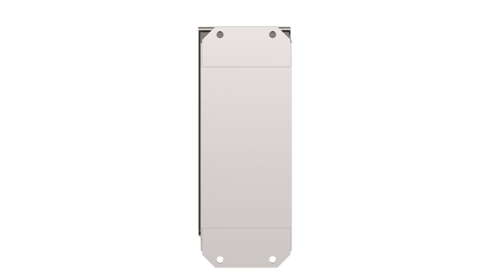 Scatola metallica vuota Schneider Electric 9001KYSS3 in acciaio inox, con 3 aperture da 30 mm per unità di controllo.