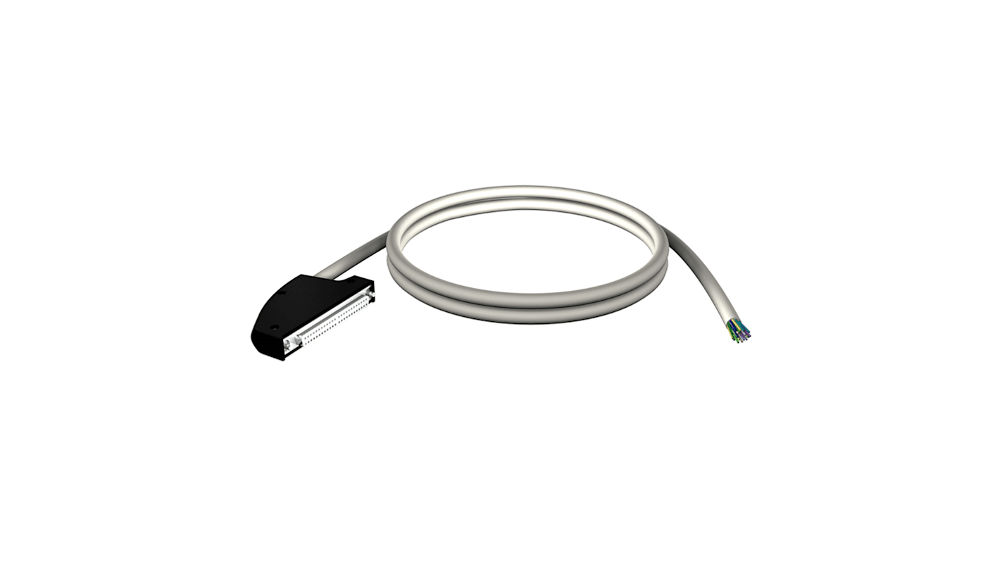 Modulo di sicurezza Schneider Electric BMXFCW301 per Modicon X80, con cavi preformati di 3 metri e connettori a 40 vie.