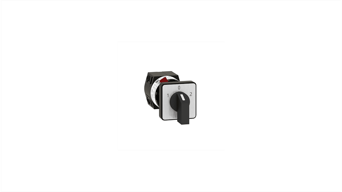 Interruttore a camma Schneider Electric Harmony K, 2 poli, 10A, montaggio frontale, maniglia rotante con lucchetto.