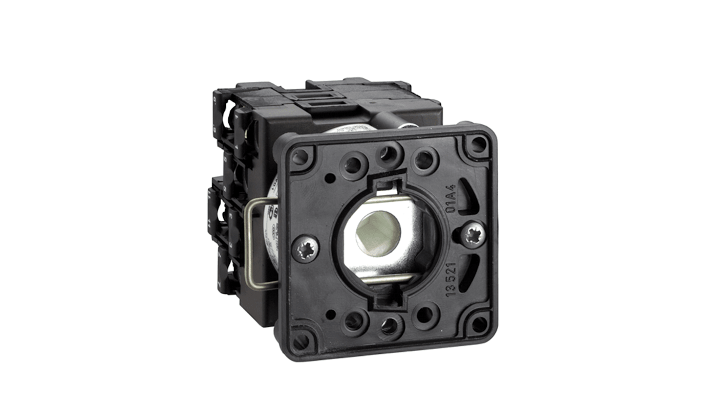 Interruttore a camma 4 poli Schneider Electric K2D004H, 20A, 690V, montaggio frontale, per circuiti di potenza e controllo.