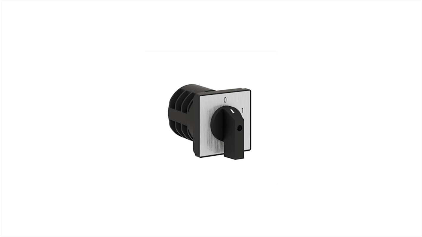 Interruttore a camma Schneider Electric Harmony K, 4 poli, 50A, montaggio frontale, operatore a maniglia nera.