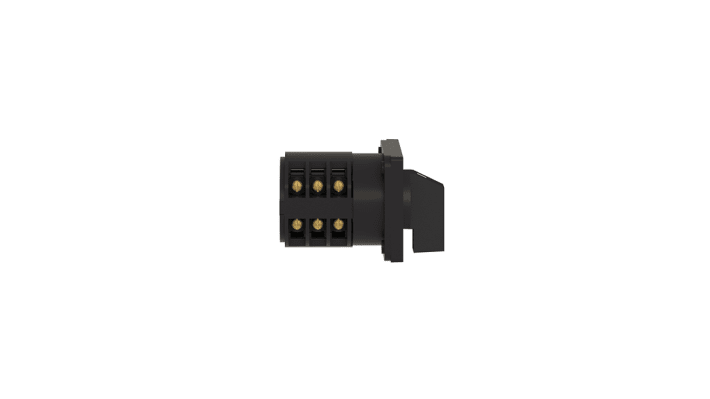 Interruttore a camma Schneider Electric Harmony K, 4 poli, 50A, montaggio frontale, operatore a maniglia nera.