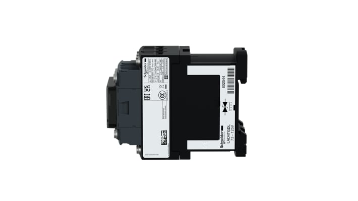 Contattore Schneider Electric LC1D126SLS207, 3NO, 12 A, 5,5 kW, tensione di controllo 72 V c.c., progettato per carichi resistivi.