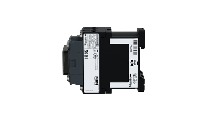 Contattore Schneider Electric LC1D186FDS207, 3 poli NO, 18 A, 440 V CA, design compatto con terminali ad anello per facile installazione.