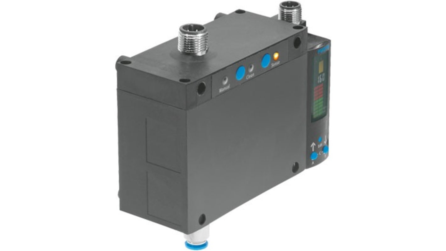 Sensore di prossimità PNP M12 Festo SOPA-CM1H-R1-HQ6-2P, rilevamento 200 μm, alimentazione 22,8-26,4 V DC, protezione IP65.