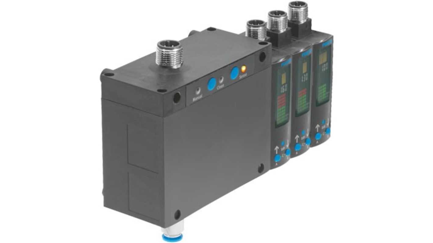 Sensore di prossimità NPN M12 Festo SOPA-CM3H-R1-WQ6-2N-M12, rilevamento 200 μm, alimentazione 22,8-26,4 V DC, IP65.