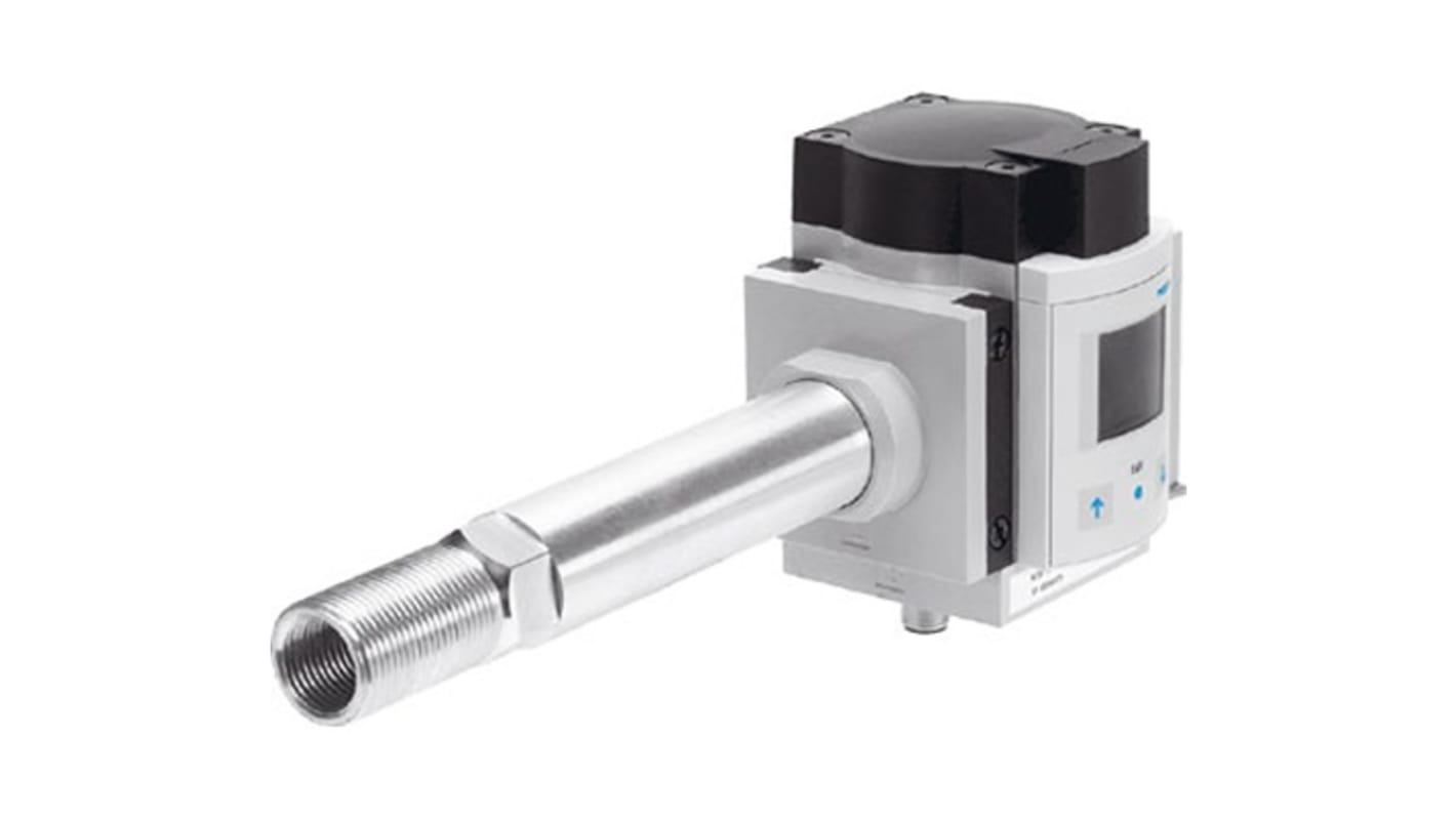 Sensore di flusso Festo SFAM-62-1000L-TG12-2SA-M12 per aria, portata 10-1000 l/min, alimentazione 15-30 V c.c.
