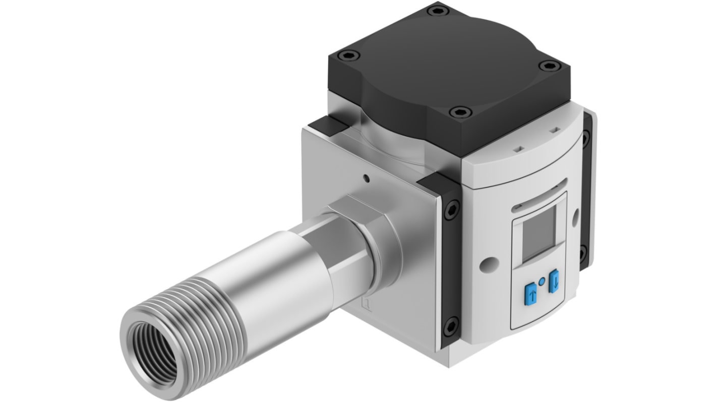 Sensore di flusso Festo SFAM-90-5000L-TG1-2SA-M12 per aria, portata 50-5000 l/min, alimentazione 15-30 V c.c.