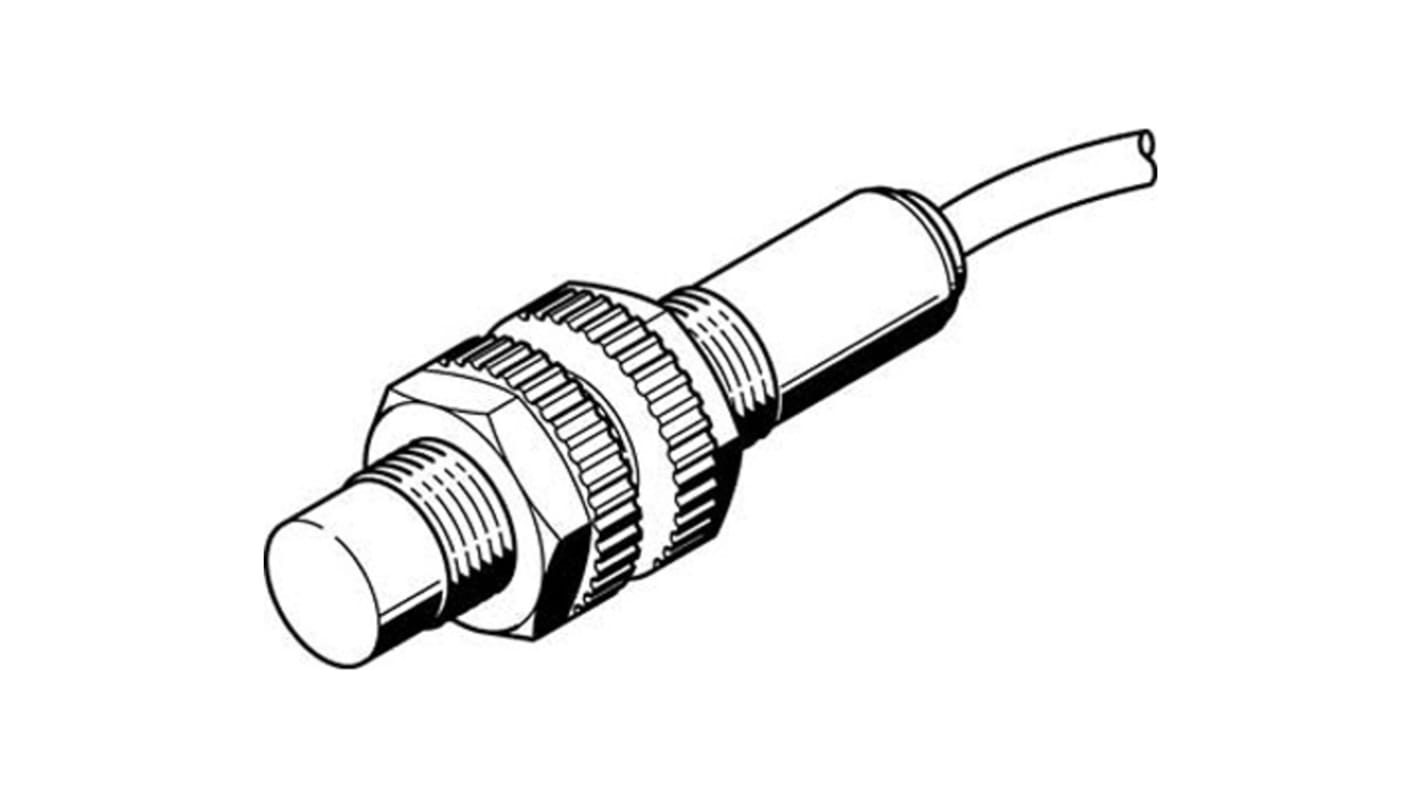 Sensore di prossimità induttivo cilindrico Festo SIED-M18NB-ZS-K-L-PA, M18, distanza operativa 8 mm, IP65/IP67.